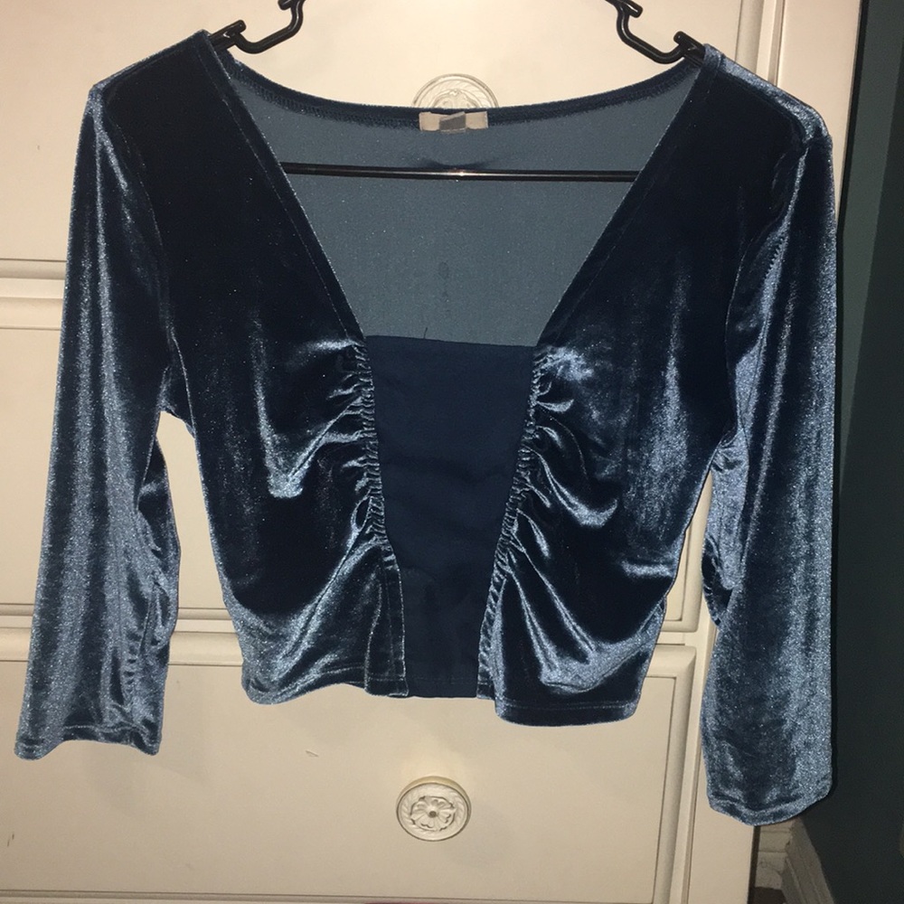 Satin Turquoise Princess Crop